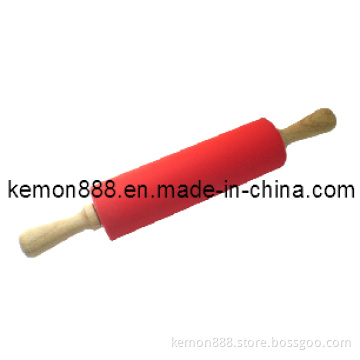 Silicon Rolling Pin-Wood Handle (60813)